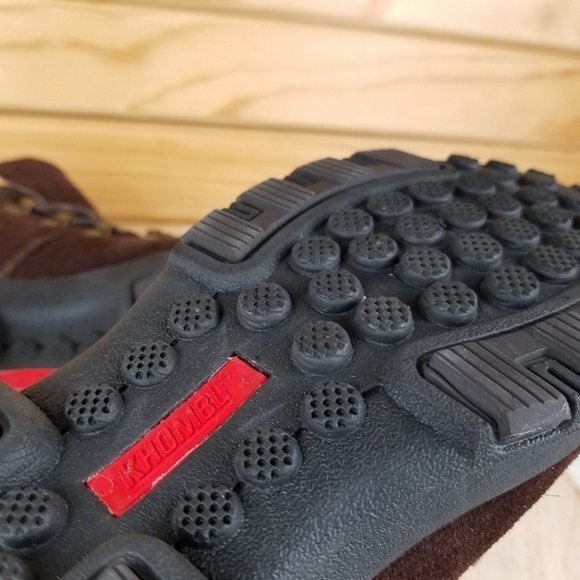 KHOMBU SAM Womens 7.5 US Leather Faux Fur Ankle Boot Lace-up Snow Winter Outdoor - Picture 4 of 12